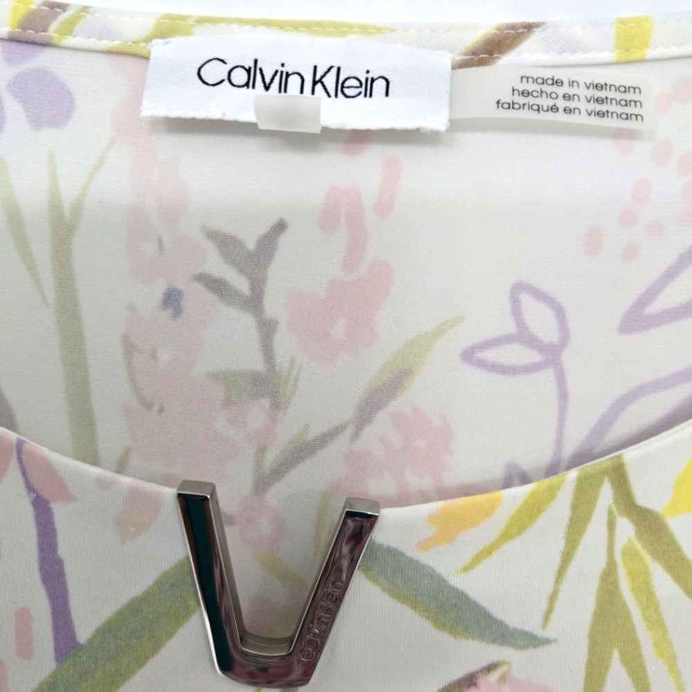 Calvin Klein Pastel Floral Blouse